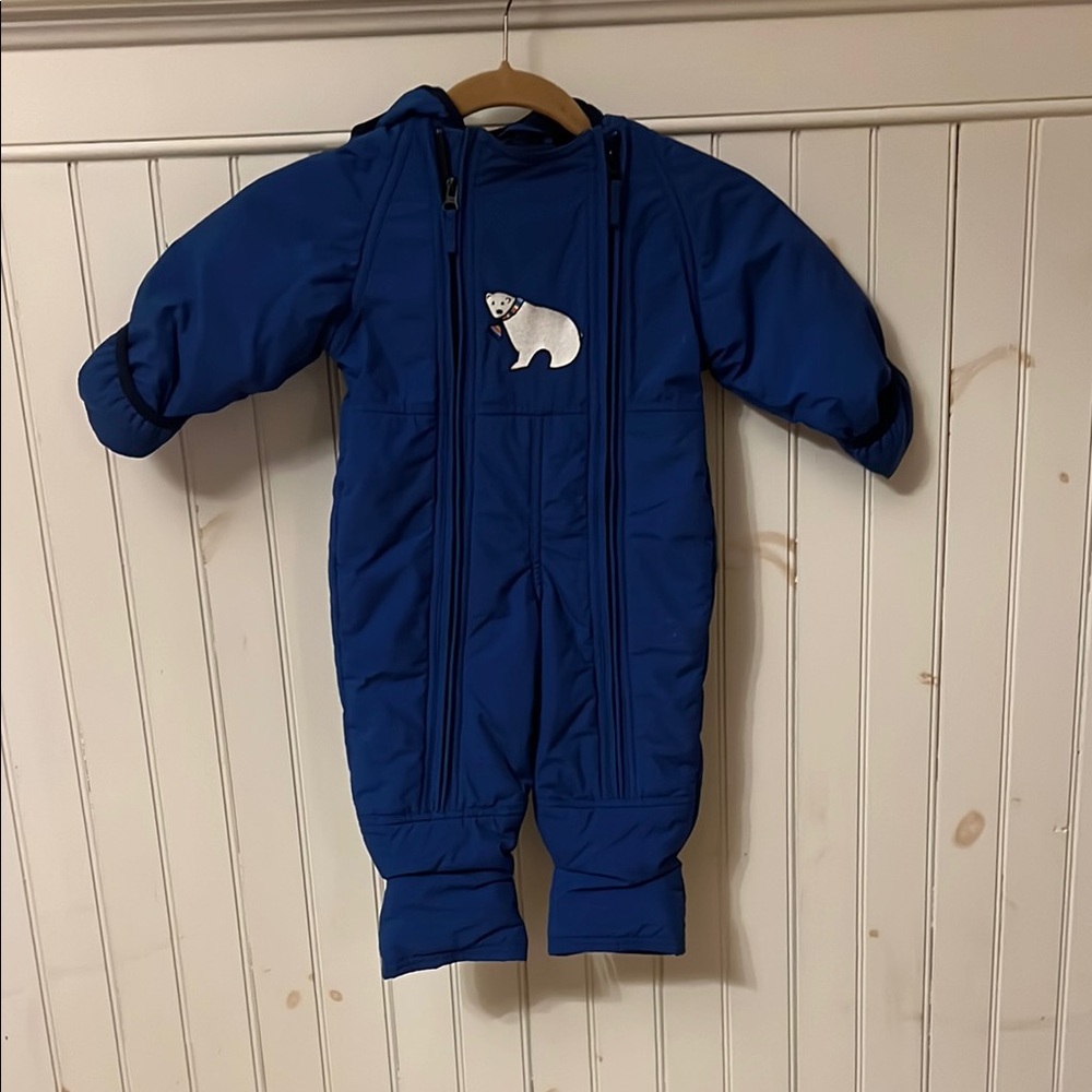 LL Bean baby bunting, 12-18 months, royal blue.